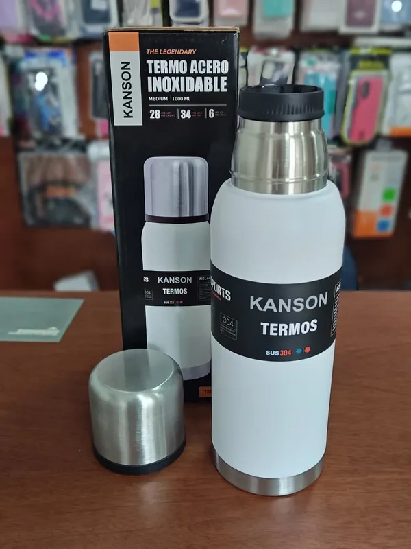 Termo De Acero Doble Tapa 1000ml Ter-008 - FoxCel